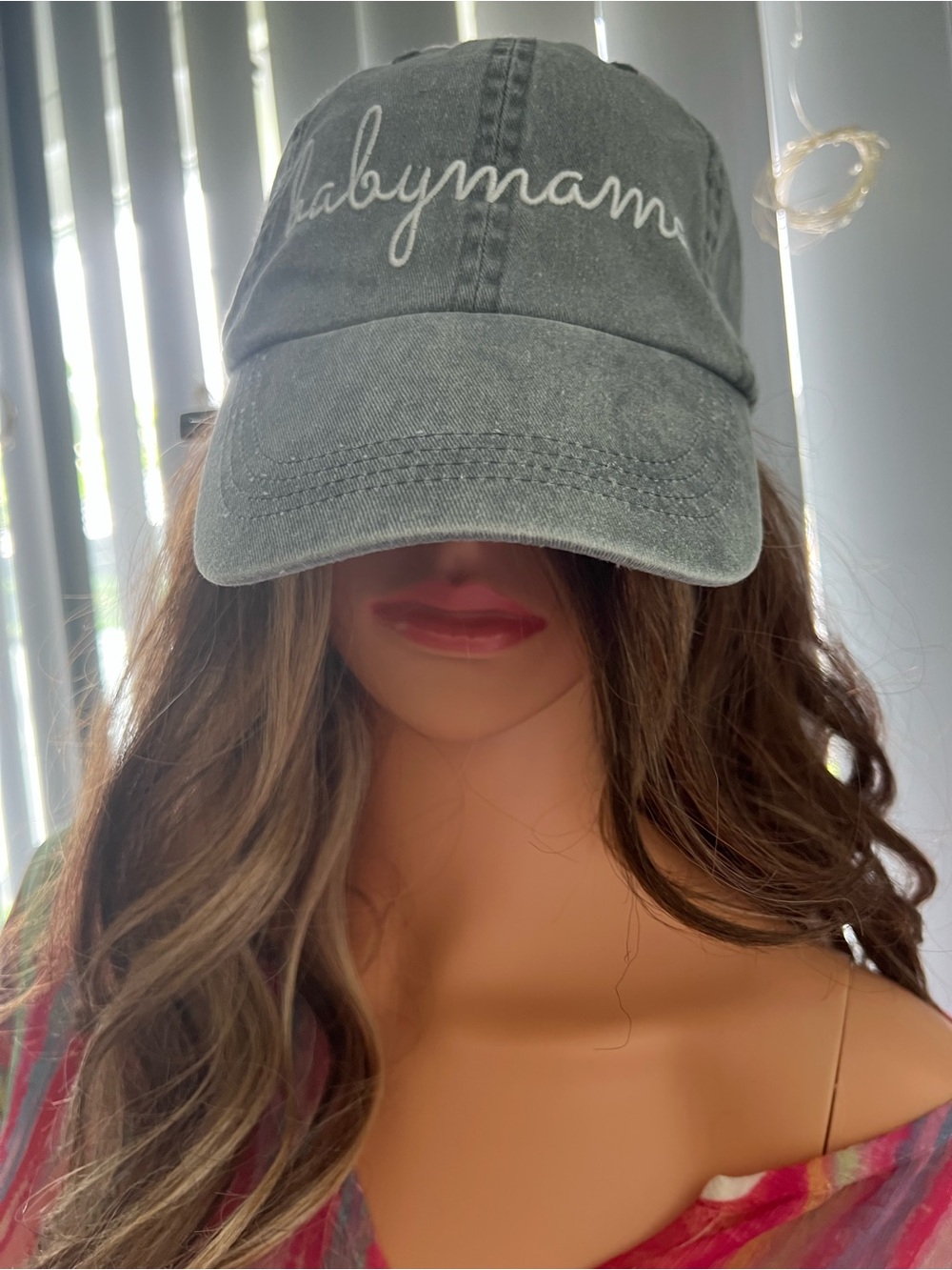 Anvil Babymama Embroidered Baseball Cap - Gray